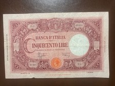 Banconota Da 500 Lire 8/10/43
