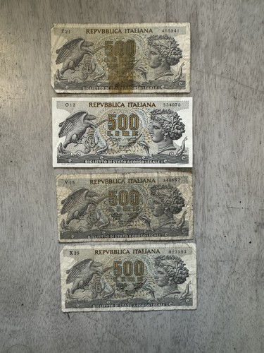 Banconota cartacea 500 - 500, lire