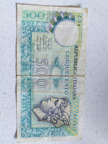 Banconota 500 lire carta - 500, di