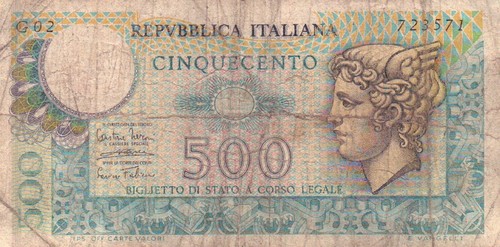 Banconota 500 lire - banconota, da