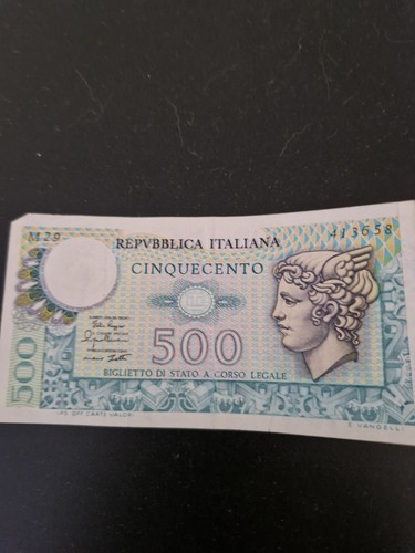 Banconota 500 lire con - 500,