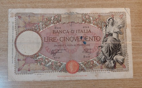 Italia banconota 500 lire - da,