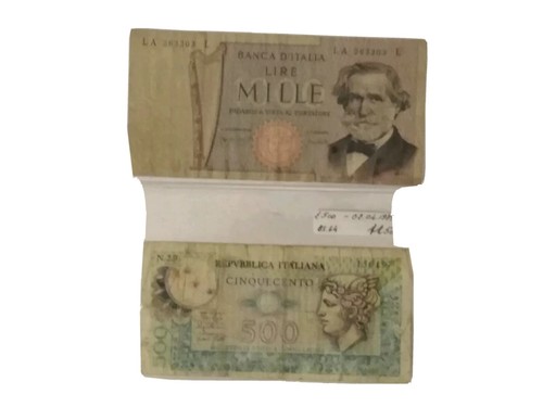Lotto banconote da - 1,