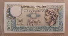 Banconota Da 500 Lire 1974.