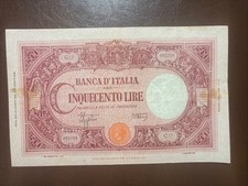 Banconota Da 500 Lire 23/08/43
