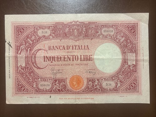 Banconota 500 lire 08 - banconota, da