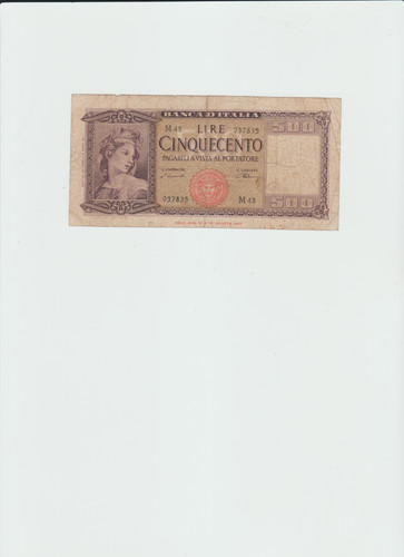 Banconota 500 lire del - da,