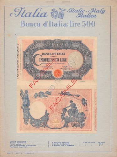 Banconota 500 lire - 500, mundi