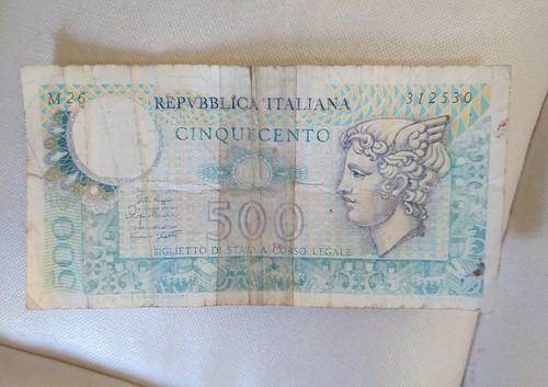 Banconota 500 lire rara - banconota,