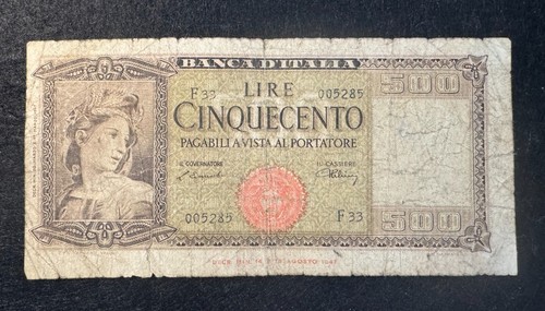 Banconota 500 lire marzo - lire, 20