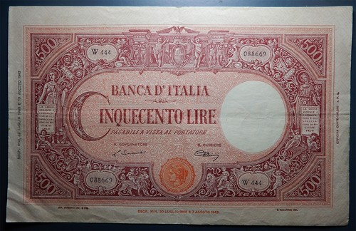 Banconota 500 lire - banconota,