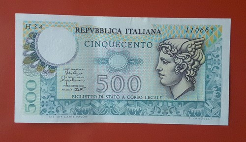 Banconota 500 lire mercurio - banconota,