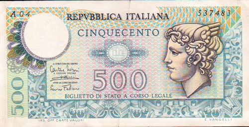 Banconota 500 lire 1974 - da,