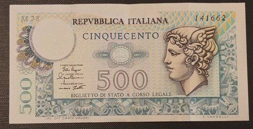 Banconota 500 lire italiane - lire,