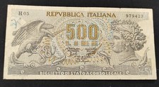 Italia banconota da 500 Lire