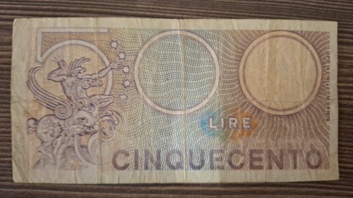 Banconota italiana 500 - italiana, lire