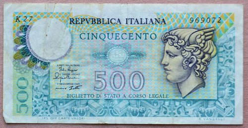 Banconota 500 lire - da, serie