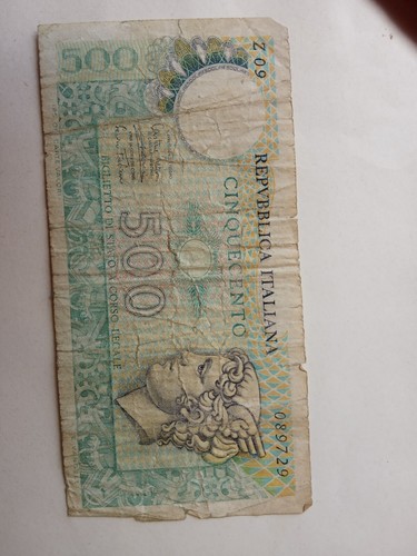 Banconota 500 lire - 500, mercurio